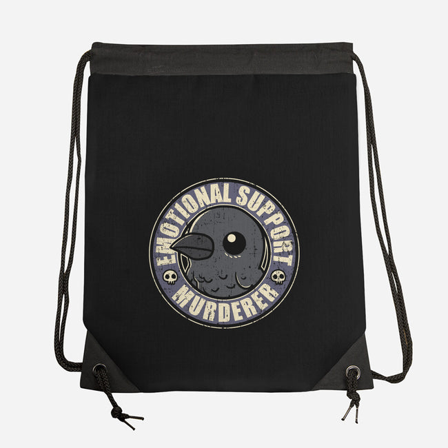 Emotional Support Murderer-None-Drawstring-Bag-turborat14
