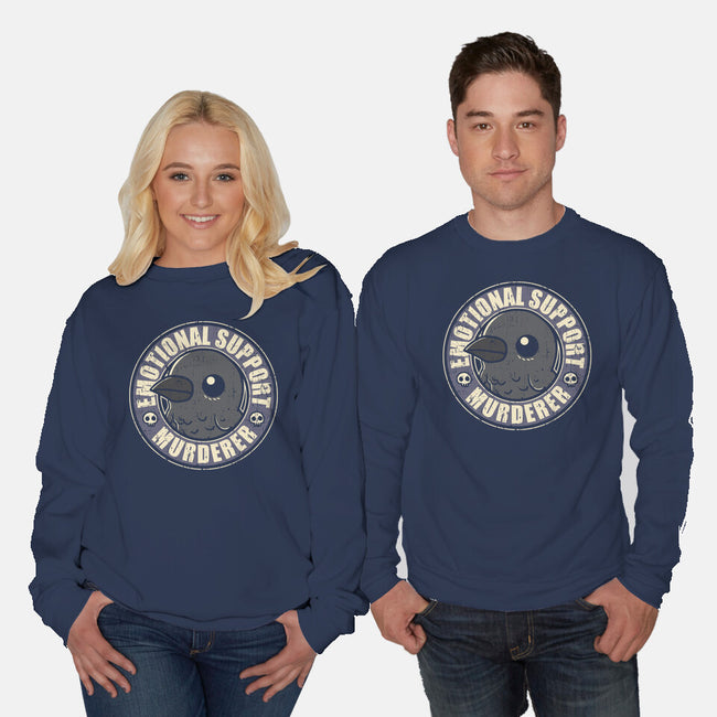 Emotional Support Murderer-Unisex-Crew Neck-Sweatshirt-turborat14