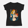 Off With Their Heads-Womens-V-Neck-Tee-Eoli Studio