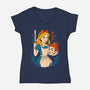 Off With Their Heads-Womens-V-Neck-Tee-Eoli Studio