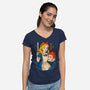 Off With Their Heads-Womens-V-Neck-Tee-Eoli Studio