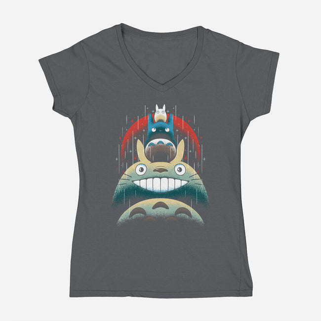 Best Friends Of Cats-Womens-V-Neck-Tee-zybbhorn
