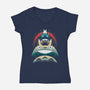 Best Friends Of Cats-Womens-V-Neck-Tee-zybbhorn