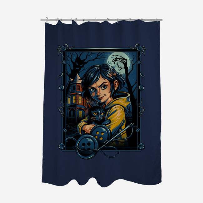 The House Of Buttons-None-Polyester-Shower Curtain-daobiwan
