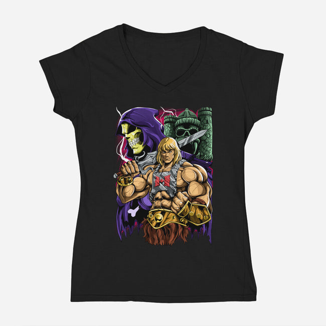 For Eternia-Womens-V-Neck-Tee-Nihon Bunka