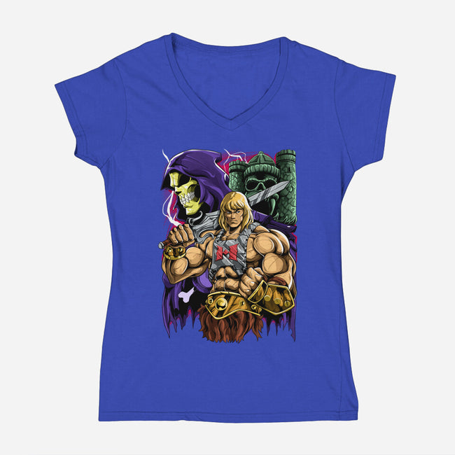 For Eternia-Womens-V-Neck-Tee-Nihon Bunka