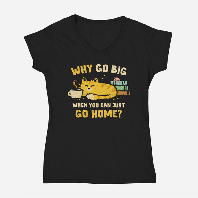 Just Go Home-Womens-V-Neck-Tee-kg07