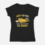 Just Go Home-Womens-V-Neck-Tee-kg07