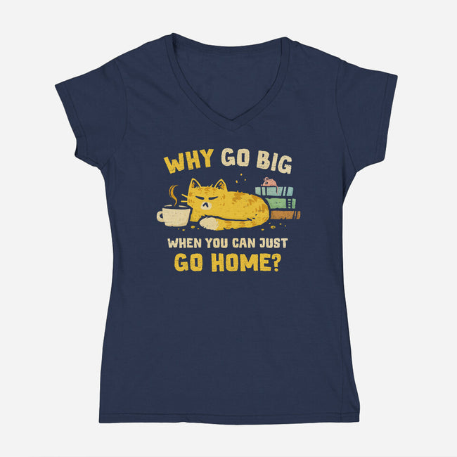 Just Go Home-Womens-V-Neck-Tee-kg07