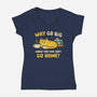 Just Go Home-Womens-V-Neck-Tee-kg07