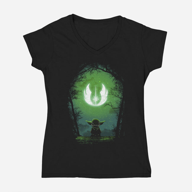 Negative Master-Womens-V-Neck-Tee-Donnie
