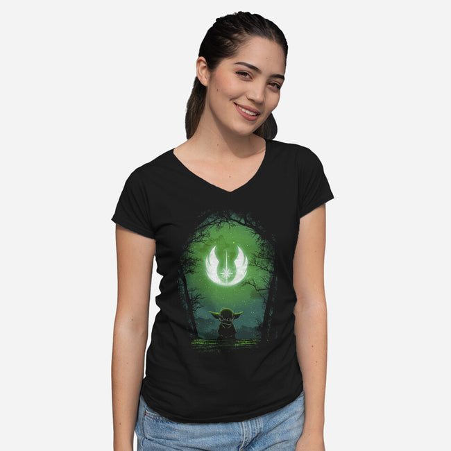 Negative Master-Womens-V-Neck-Tee-Donnie