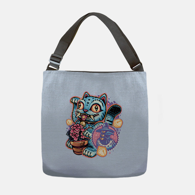 Blue Tiger Of Prosperity-None-Adjustable Tote-Bag-glitchygorilla