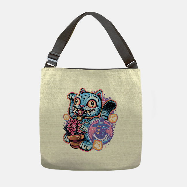 Blue Tiger Of Prosperity-None-Adjustable Tote-Bag-glitchygorilla