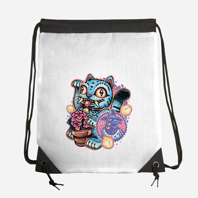 Blue Tiger Of Prosperity-None-Drawstring-Bag-glitchygorilla