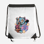 Blue Tiger Of Prosperity-None-Drawstring-Bag-glitchygorilla