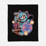 Blue Tiger Of Prosperity-None-Fleece-Blanket-glitchygorilla