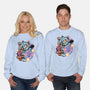 Blue Tiger Of Prosperity-Unisex-Crew Neck-Sweatshirt-glitchygorilla