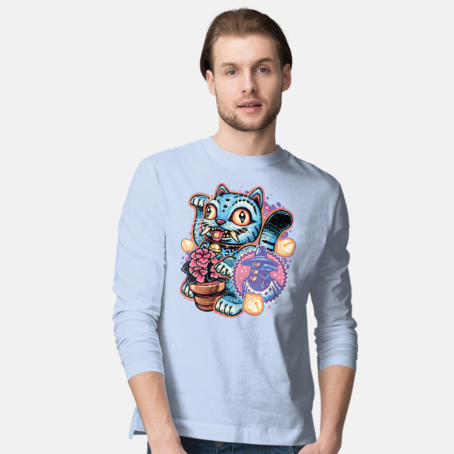 Blue Tiger Of Prosperity-Mens-Long Sleeved-Tee-glitchygorilla