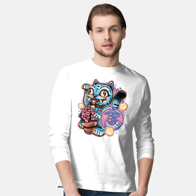 Blue Tiger Of Prosperity-Mens-Long Sleeved-Tee-glitchygorilla