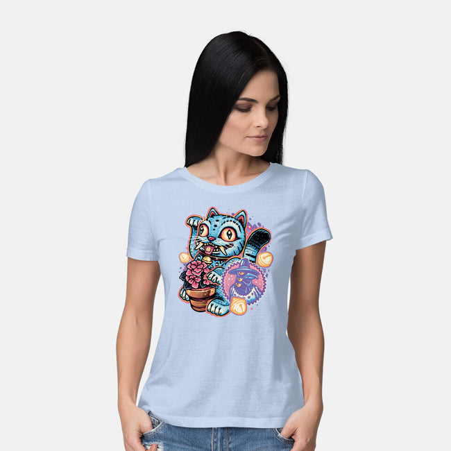 Blue Tiger Of Prosperity-Womens-Basic-Tee-glitchygorilla