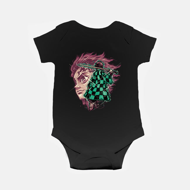 The Legend Of The Slayer-Baby-Basic-Onesie-glitchygorilla