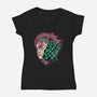 The Legend Of The Slayer-Womens-V-Neck-Tee-glitchygorilla