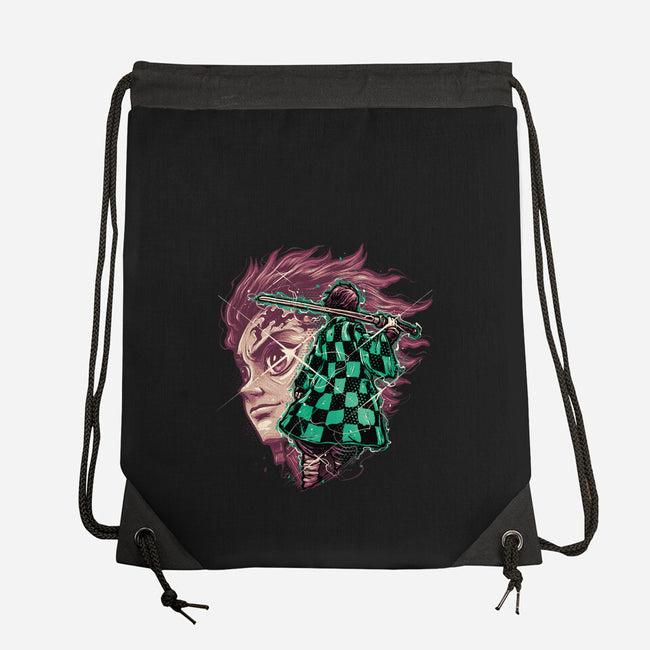 The Legend Of The Slayer-None-Drawstring-Bag-glitchygorilla