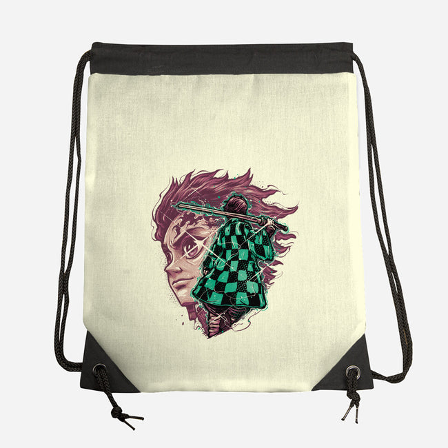 The Legend Of The Slayer-None-Drawstring-Bag-glitchygorilla