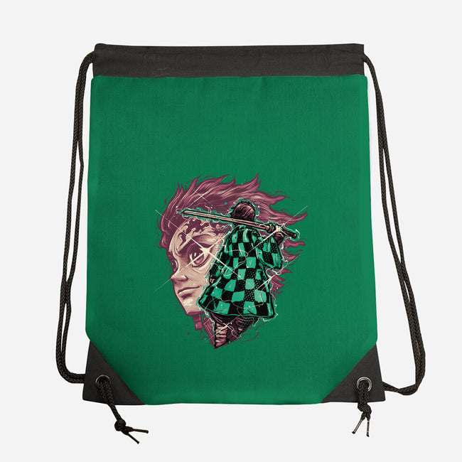 The Legend Of The Slayer-None-Drawstring-Bag-glitchygorilla