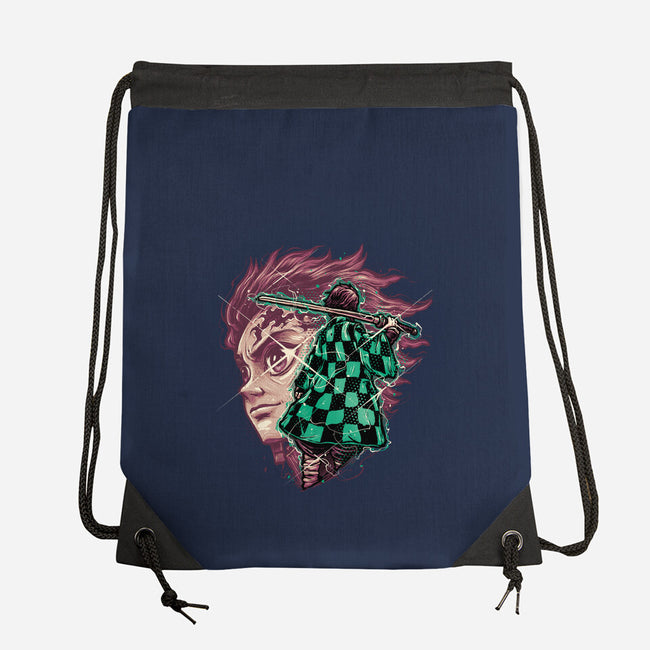 The Legend Of The Slayer-None-Drawstring-Bag-glitchygorilla