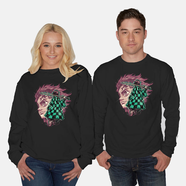 The Legend Of The Slayer-Unisex-Crew Neck-Sweatshirt-glitchygorilla