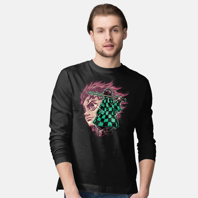The Legend Of The Slayer-Mens-Long Sleeved-Tee-glitchygorilla