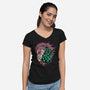 The Legend Of The Slayer-Womens-V-Neck-Tee-glitchygorilla