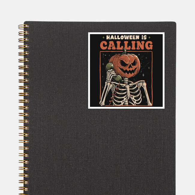 Halloween Is Calling-None-Glossy-Sticker-eduely