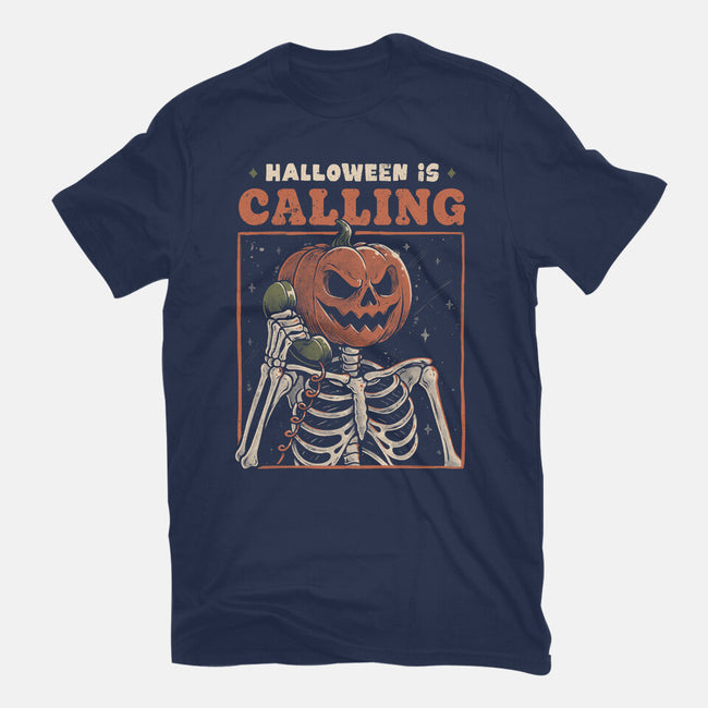 Halloween Is Calling-Unisex-Basic-Tee-eduely