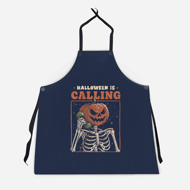 Halloween Is Calling-Unisex-Kitchen-Apron-eduely