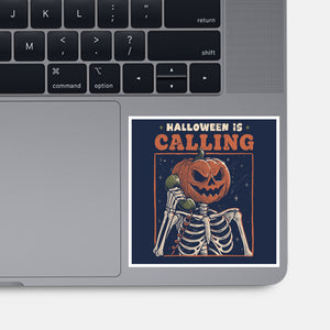 Halloween Is Calling-None-Glossy-Sticker-eduely