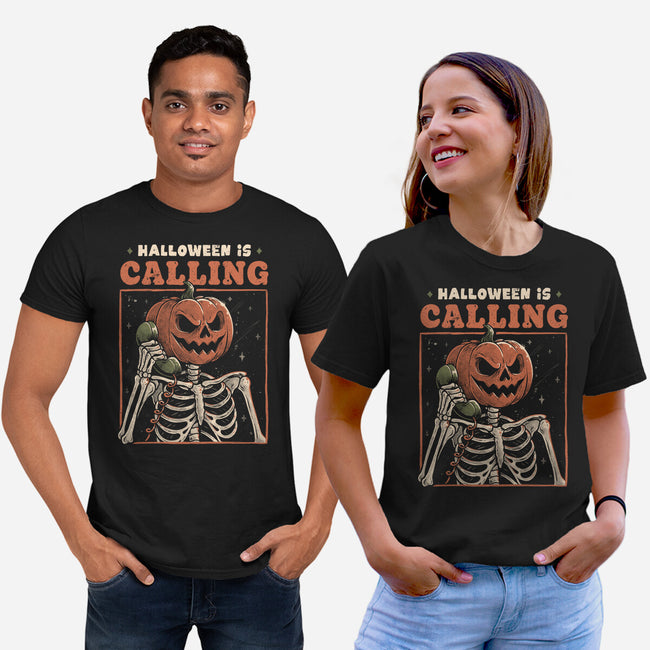 Halloween Is Calling-Unisex-Basic-Tee-eduely