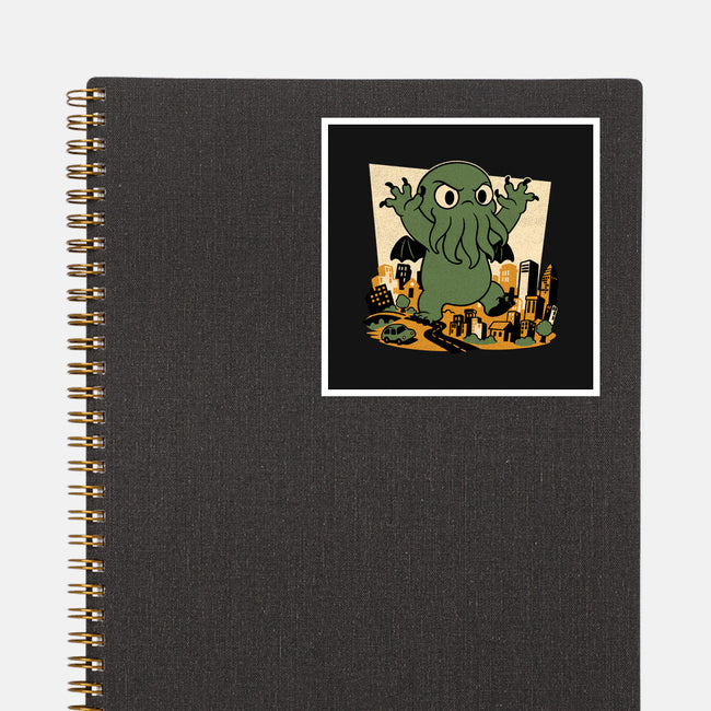 Cthulhu City Destruction-None-Glossy-Sticker-Studio Mootant
