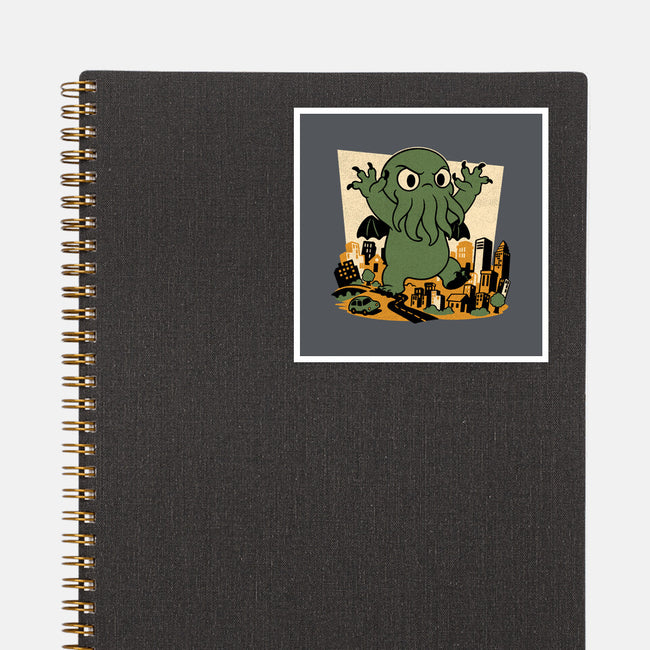 Cthulhu City Destruction-None-Glossy-Sticker-Studio Mootant
