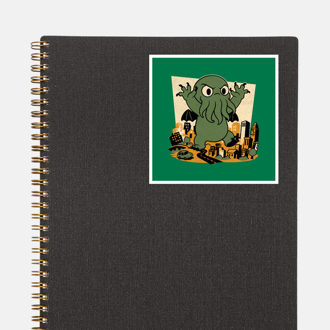 Cthulhu City Destruction-None-Glossy-Sticker-Studio Mootant