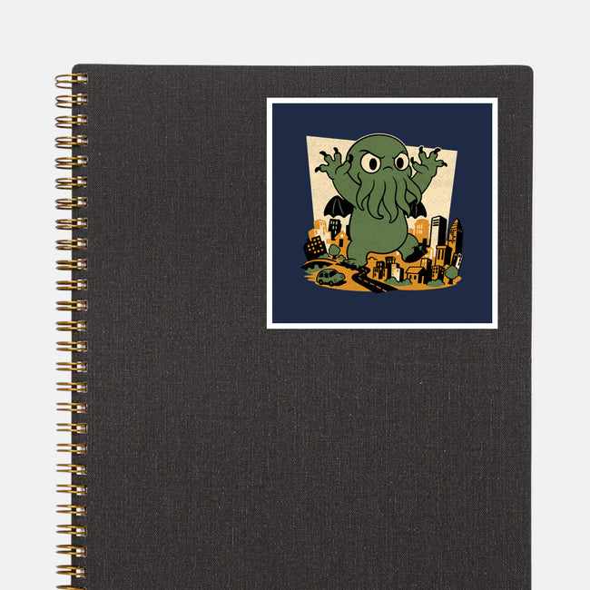 Cthulhu City Destruction-None-Glossy-Sticker-Studio Mootant