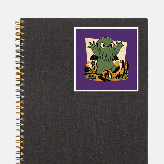 Cthulhu City Destruction-None-Glossy-Sticker-Studio Mootant