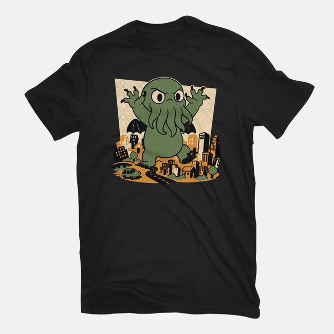 Cthulhu City Destruction-Mens-Premium-Tee-Studio Mootant