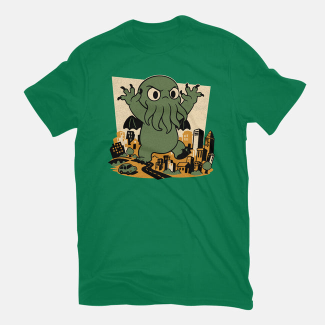 Cthulhu City Destruction-Mens-Premium-Tee-Studio Mootant