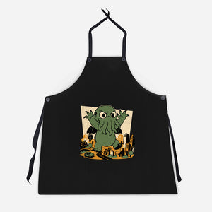 Cthulhu City Destruction-Unisex-Kitchen-Apron-Studio Mootant