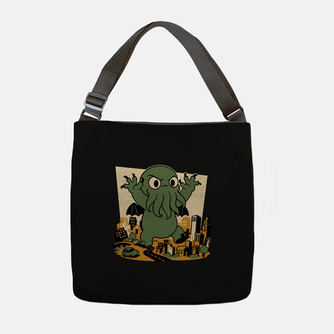 Cthulhu City Destruction-None-Adjustable Tote-Bag-Studio Mootant