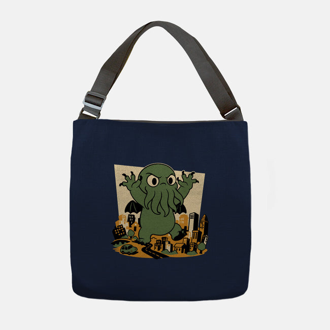 Cthulhu City Destruction-None-Adjustable Tote-Bag-Studio Mootant