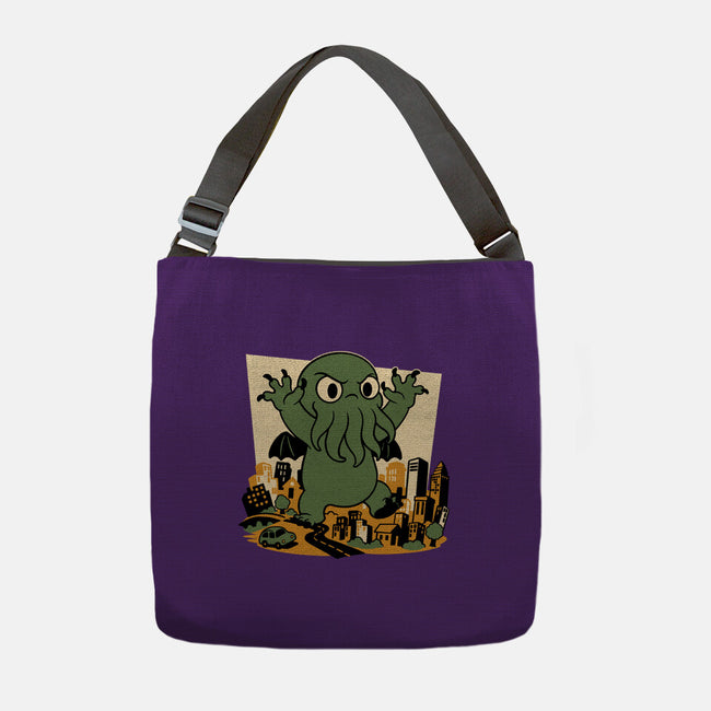 Cthulhu City Destruction-None-Adjustable Tote-Bag-Studio Mootant